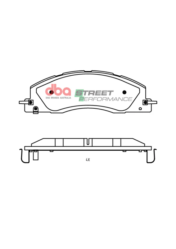 DBA 219+ RAM 2500/3500 (DJ) 6.7L 4WD SP Performance Front Brake Pads - Image 4