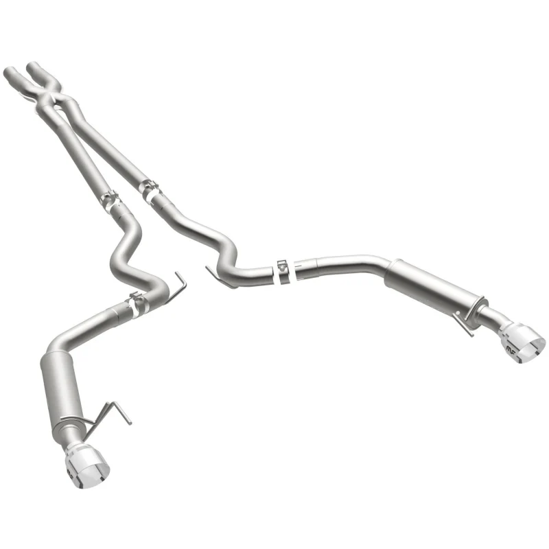 MagnaFlow Cat Back, SS, 2.5in, Competition, Dual Split Polished 4.5in Tips 2015 Ford Mustang V6 3.7L - Image 25