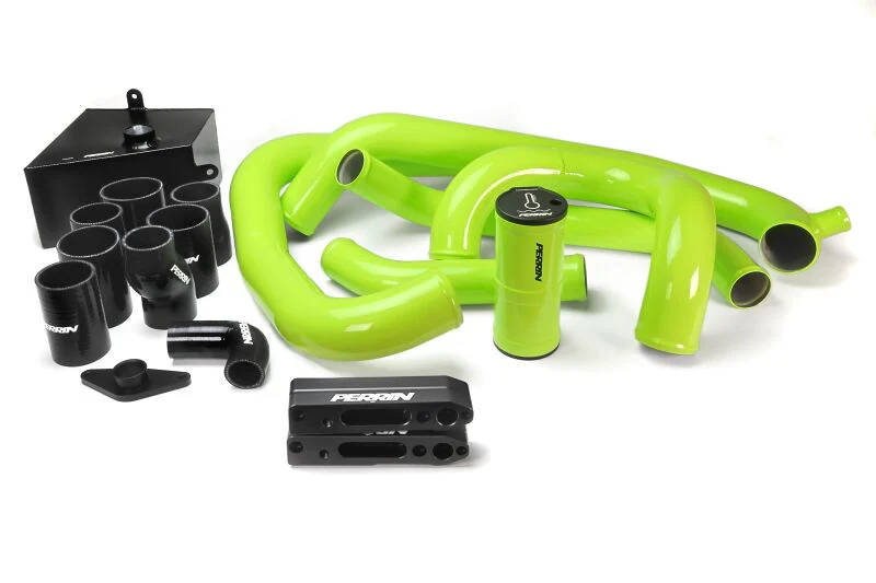 PERRIN 15-21 Subaru STI Front Mount Intercooler Boost Tube Kit - Neon Yellow - Image 3