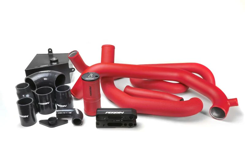 PERRIN 15-21 Subaru STI Front Mount Intercooler Boost Tube Kit - Red - Image 3